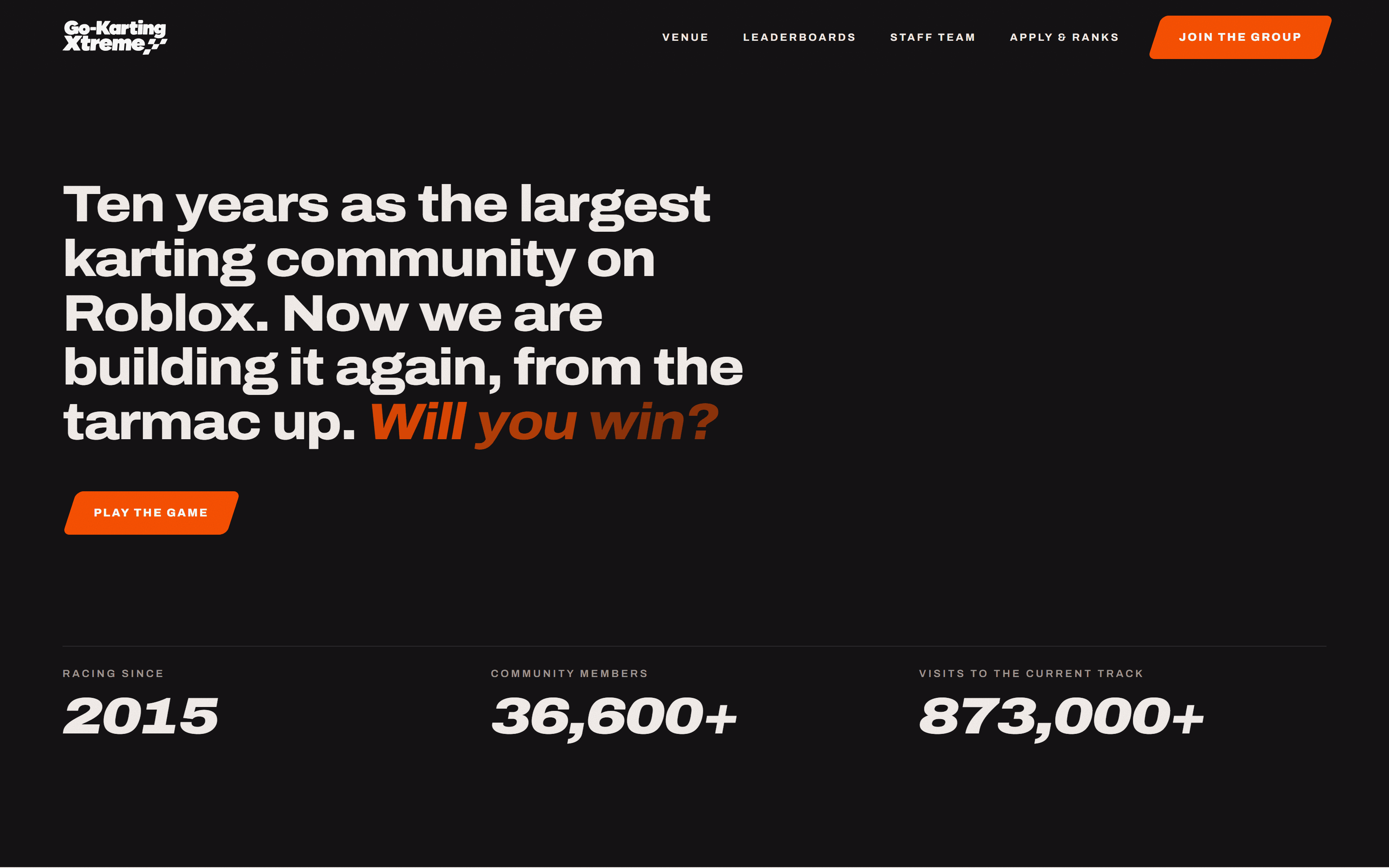 The Go-Karting Xtreme manifesto: ten years as the largest karting community on Roblox, with the community numbers below